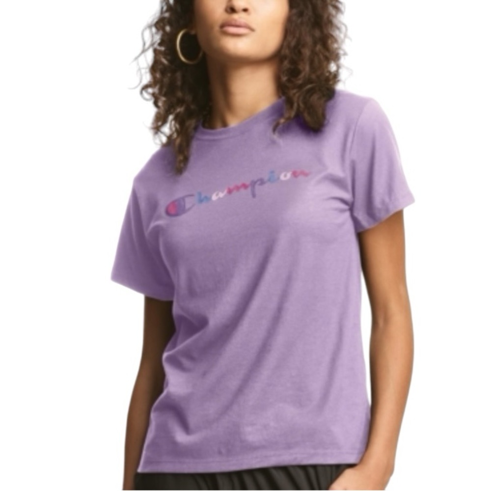 NWT Champion Women’s Classic Logo T-Shirt Enchanted Lilac Size Small
